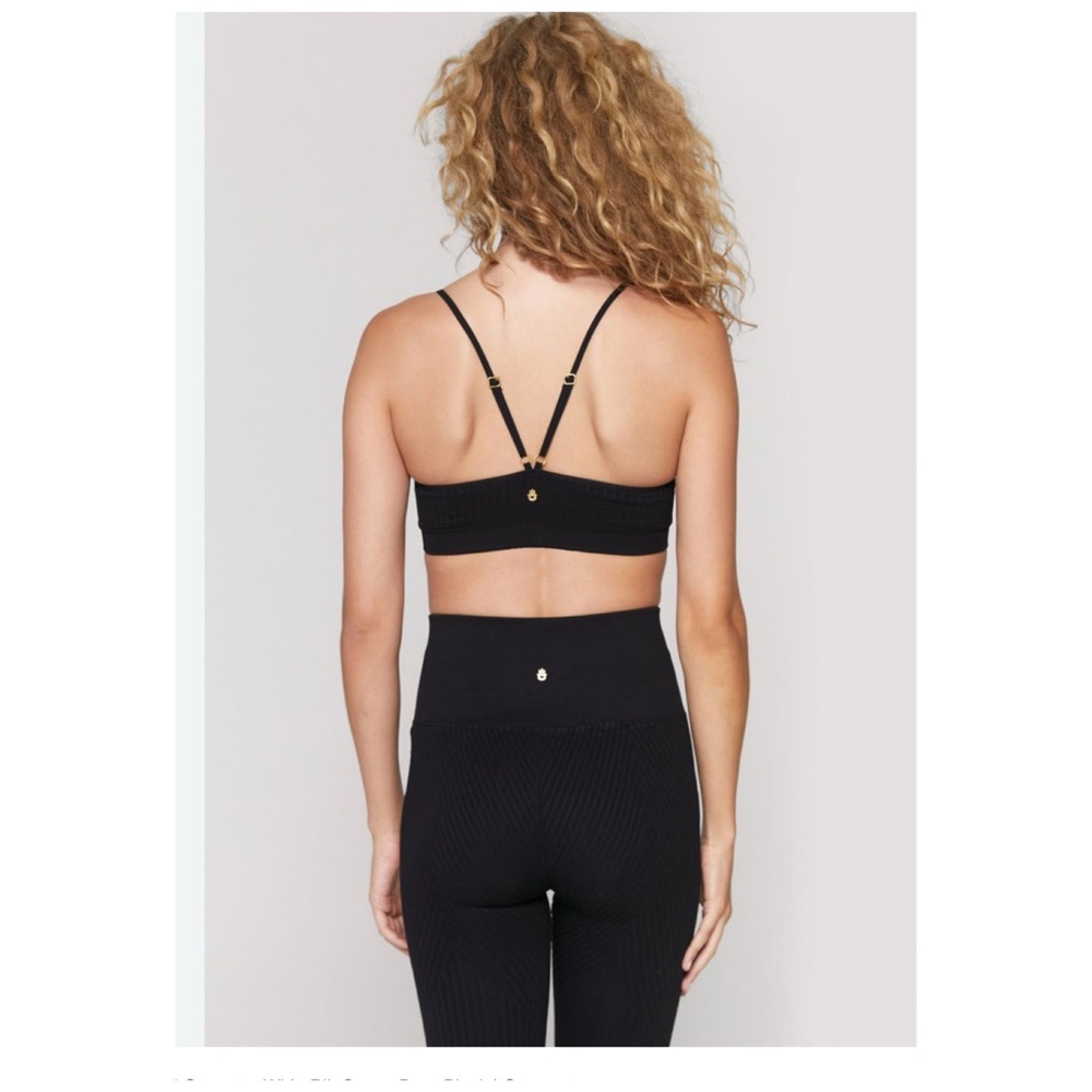 Spiritual Gangster Wide Rib Low‎ Impact Sports Bra M/L Black
